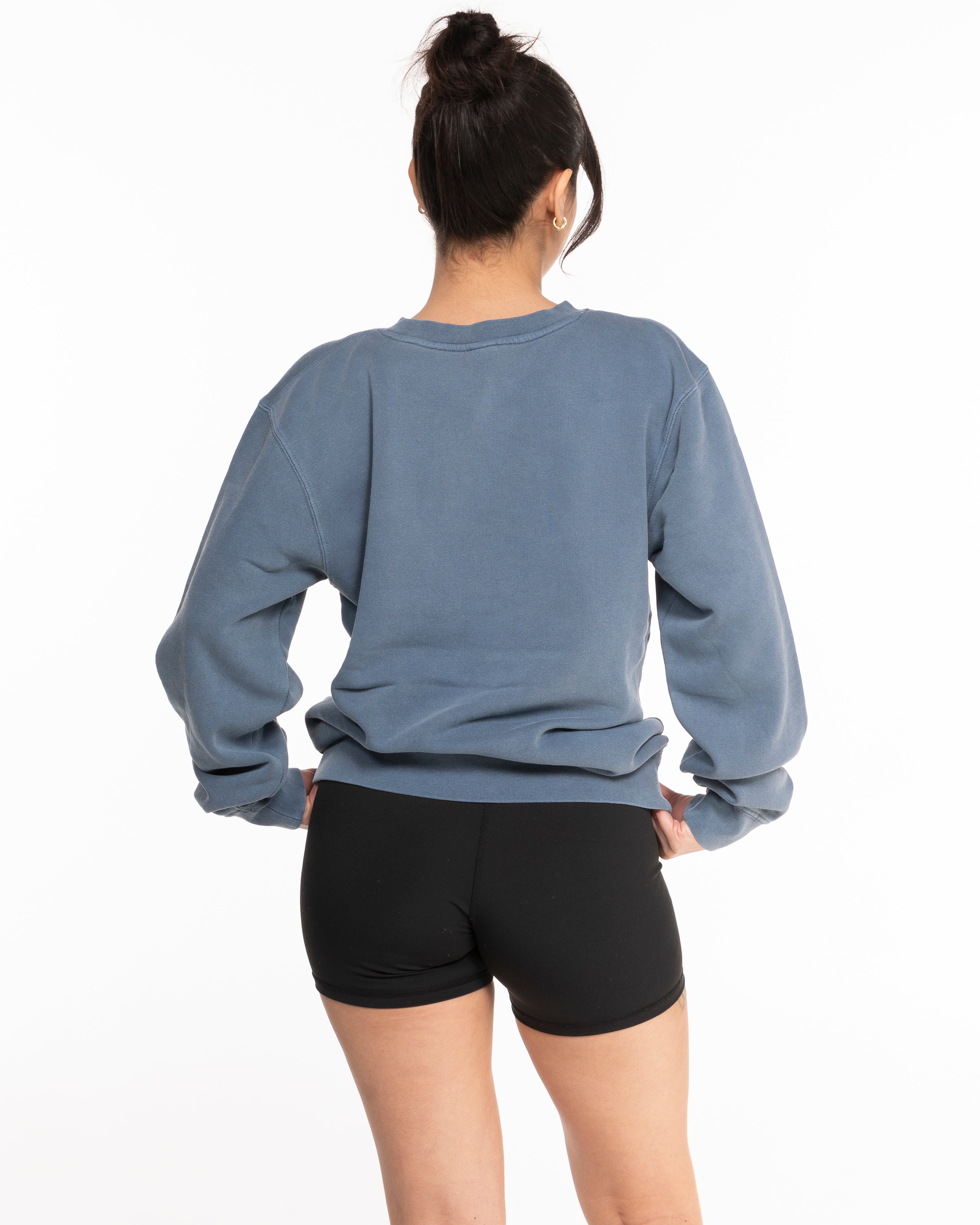 The Midweight Unisex Crewneck - Washed Slate - Varsity 2026 - Center Chest Stacked Location - Printed - Full Color