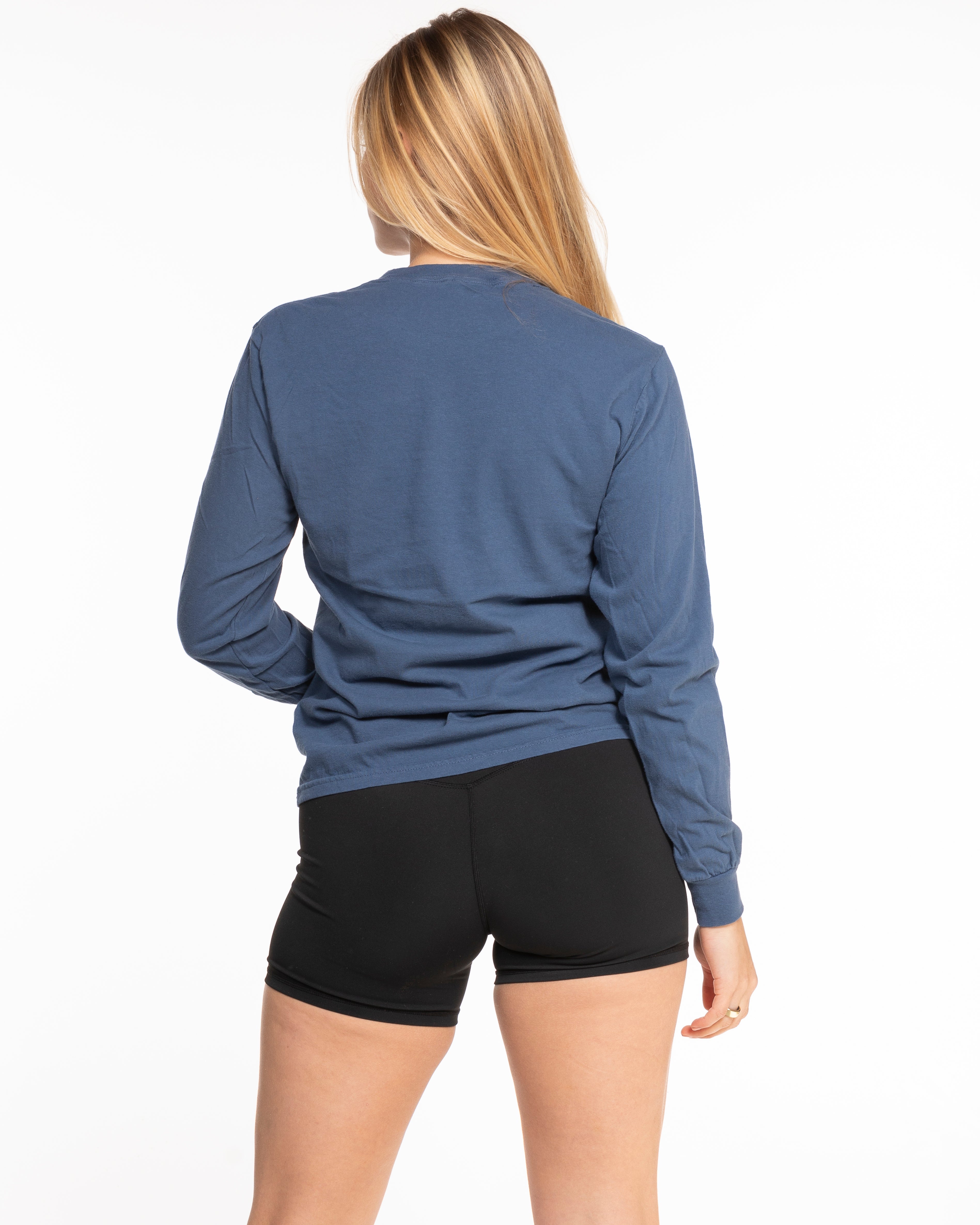 The Unisex Midweight Long Sleeve - Midnight - BlueCarrot - Center Chest - Printed - Black