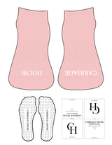 The Ballet Sock - Strawberry Cream - Carriage House - Toe Logo - White - Circle Grip - White