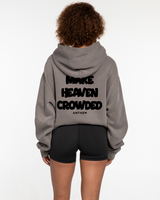 The Mens Hoodie - Washed Gray - Anthem Church - Left Chest & Center Back Stacked - Black