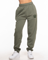 The Mens Sweatpants - Cypress - Ethos Q4 Photoshoot - Left Leg - Embroidered - Forest