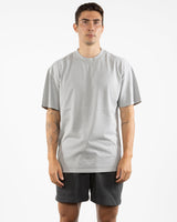 The Mens Boxy Tee - Storm - Try Smile Collective - Left Chest & Back Smiley - Printed - Full Color