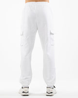The Cargo Jogger - White - Movement Pilates Buffalo - Left Leg Stacked - Printed - Black