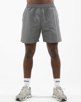 The Mens Swim Short - Shadow - Rush Cycle Studio - Left Leg - Printed - Full Color