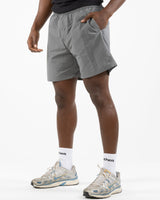 The Mens Swim Short - Shadow - Rush Cycle Studio - Left Leg - Printed - Full Color