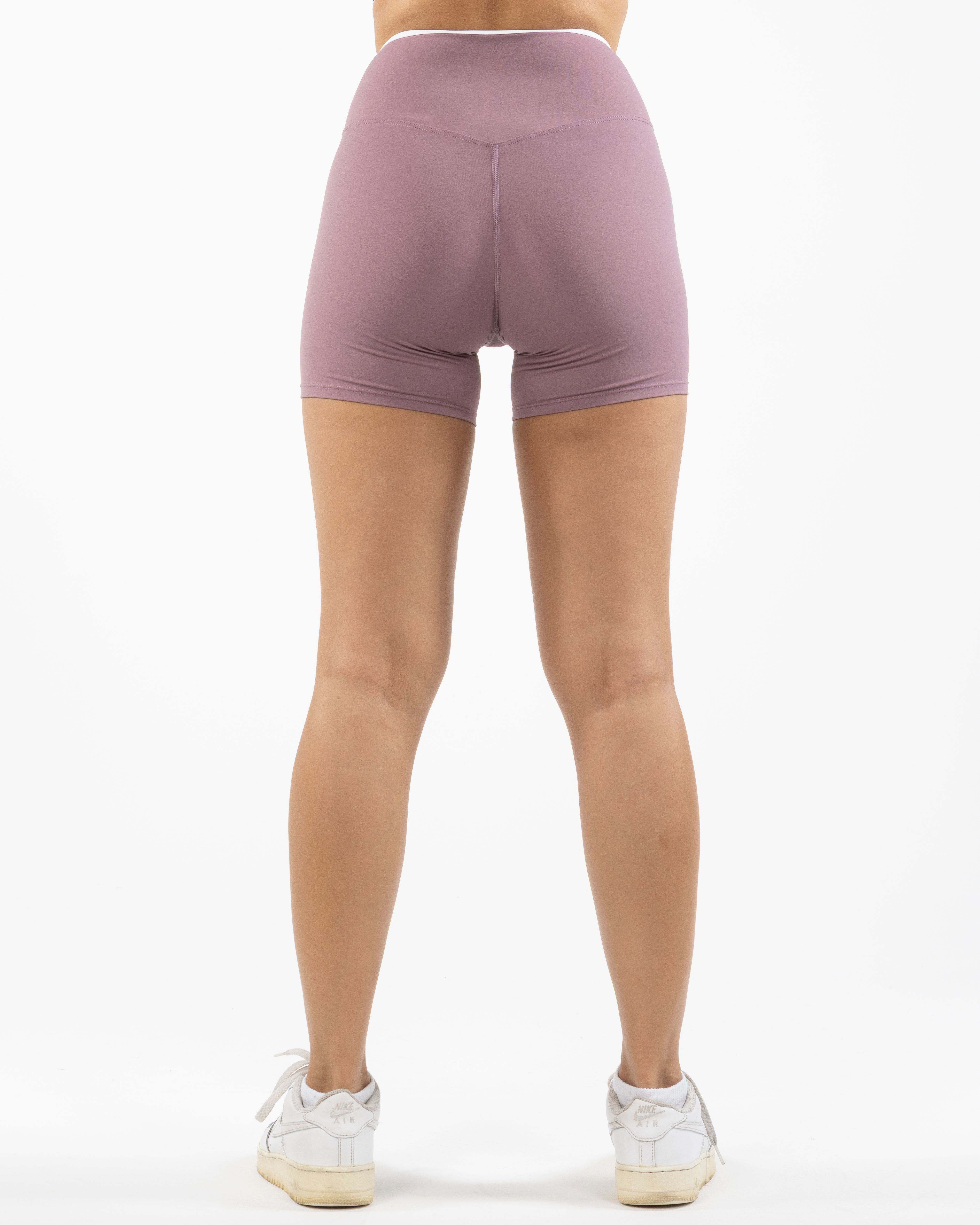 The Piped Crossover Short - Light Purple - The Whole You Wellness - Back Waistline - Printed - Full Color