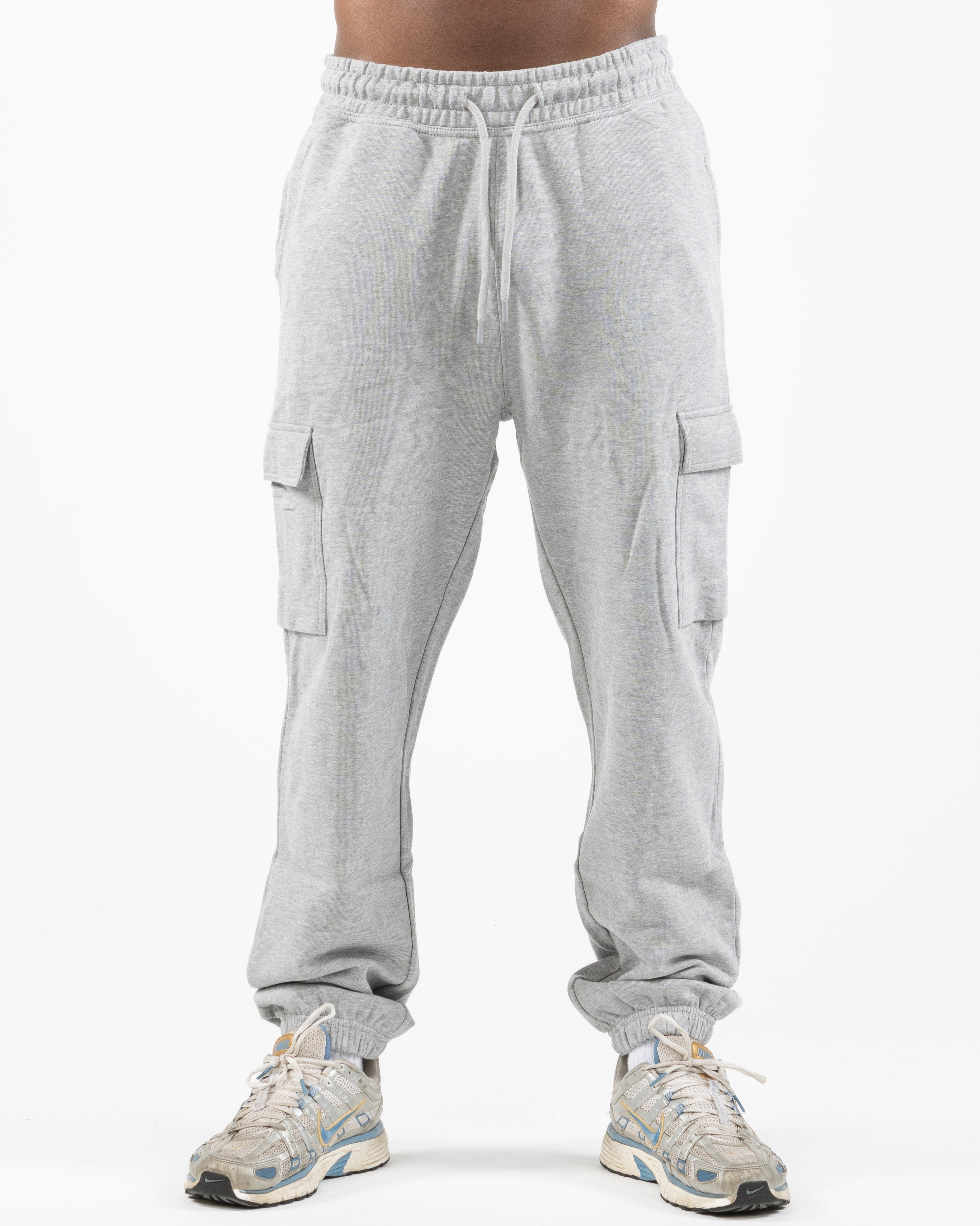 The Cargo Jogger - Heather - Movement Pilates Buffalo - Left Leg Stacked - Printed - Black