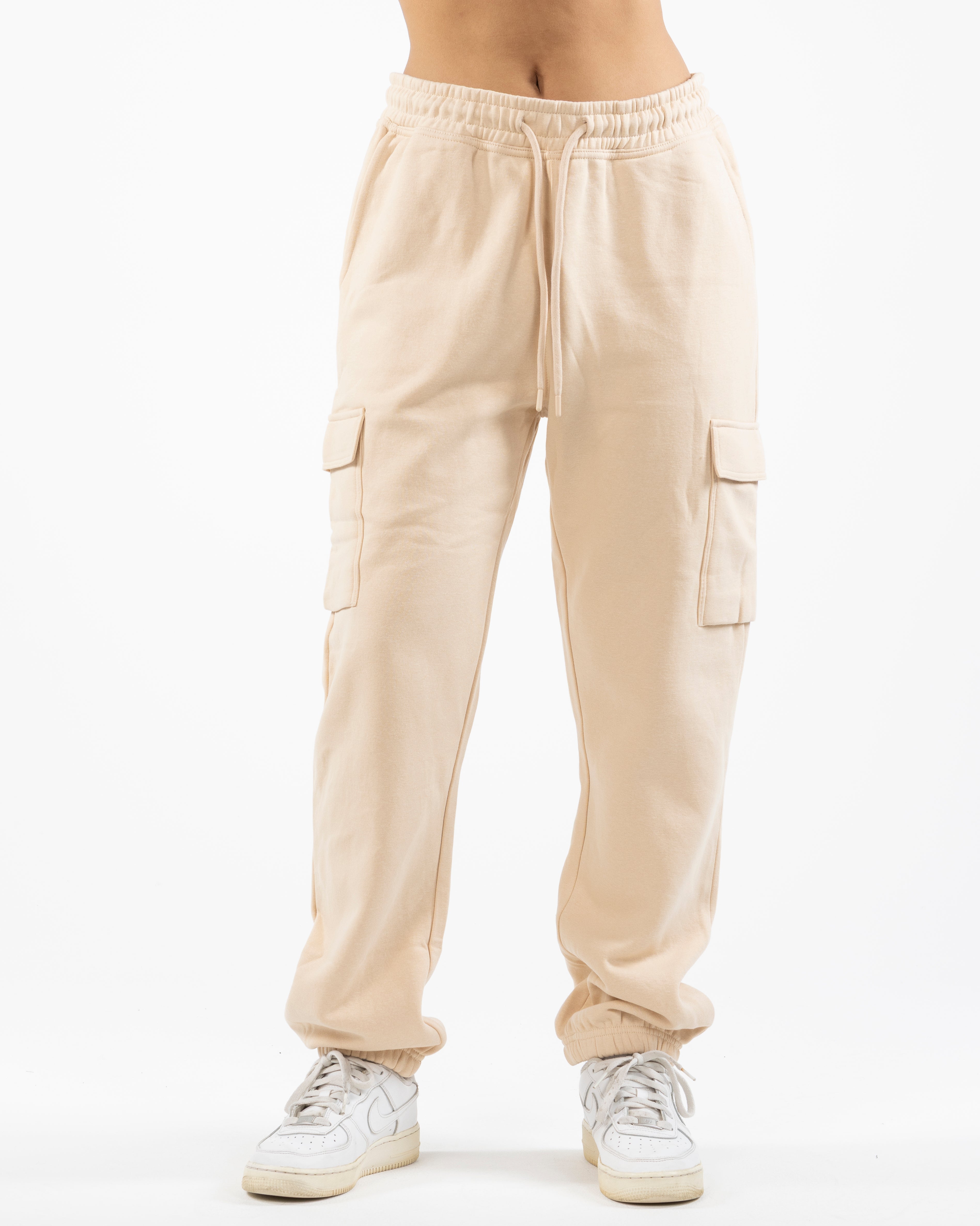 The Cargo Jogger - Nude - C2 Financial - Left Leg Stacked - Printed - Black