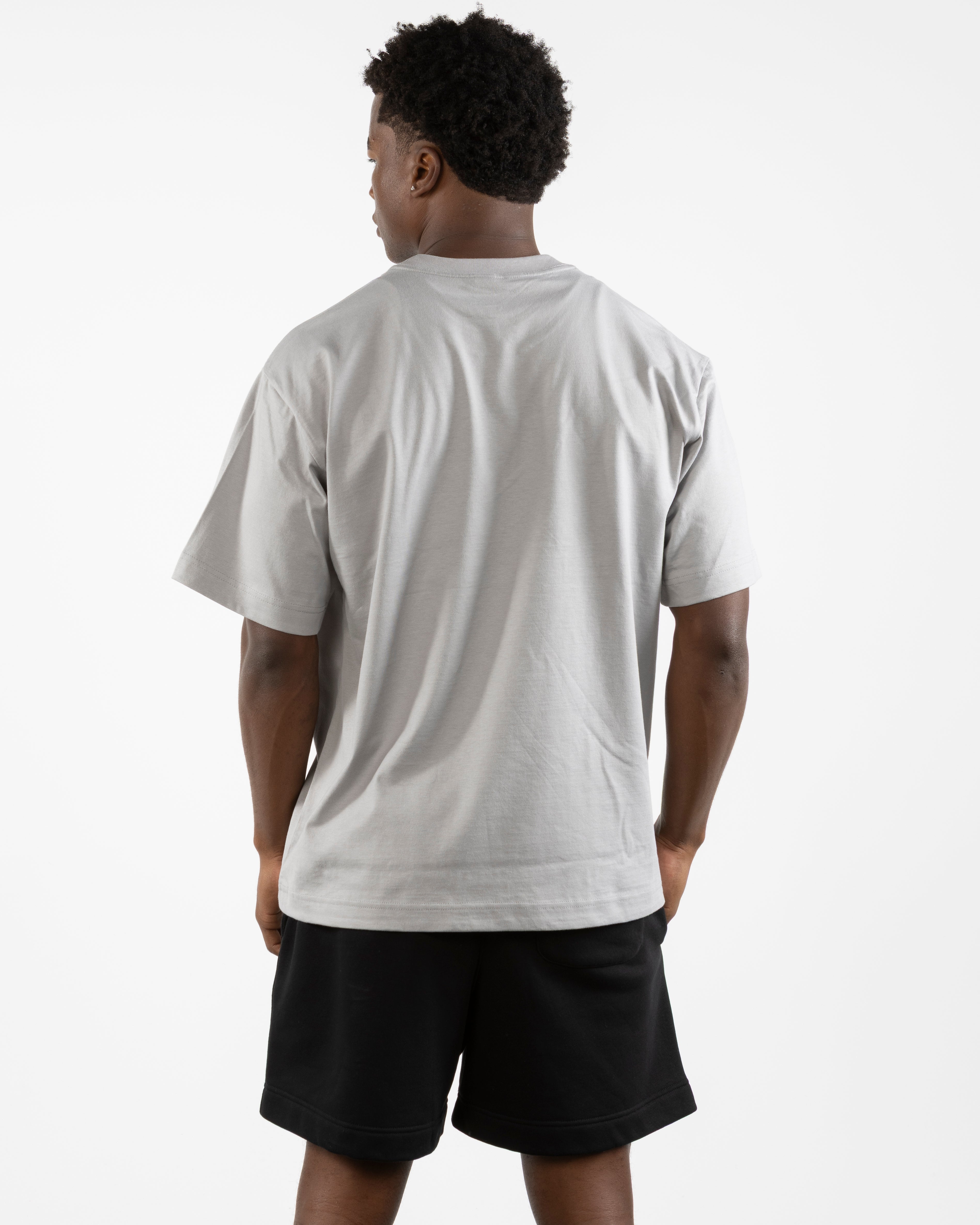 The Mens Heavyweight Tee -  Washed Storm - REFORA - Left Chest Stacked - Back Center Stacked - Printed - Gold