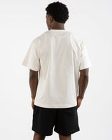 The Mens Boxy Tee - Off White - MOB - Center Chest & Back Neckline - Back Bottom QR Code - Printed - White