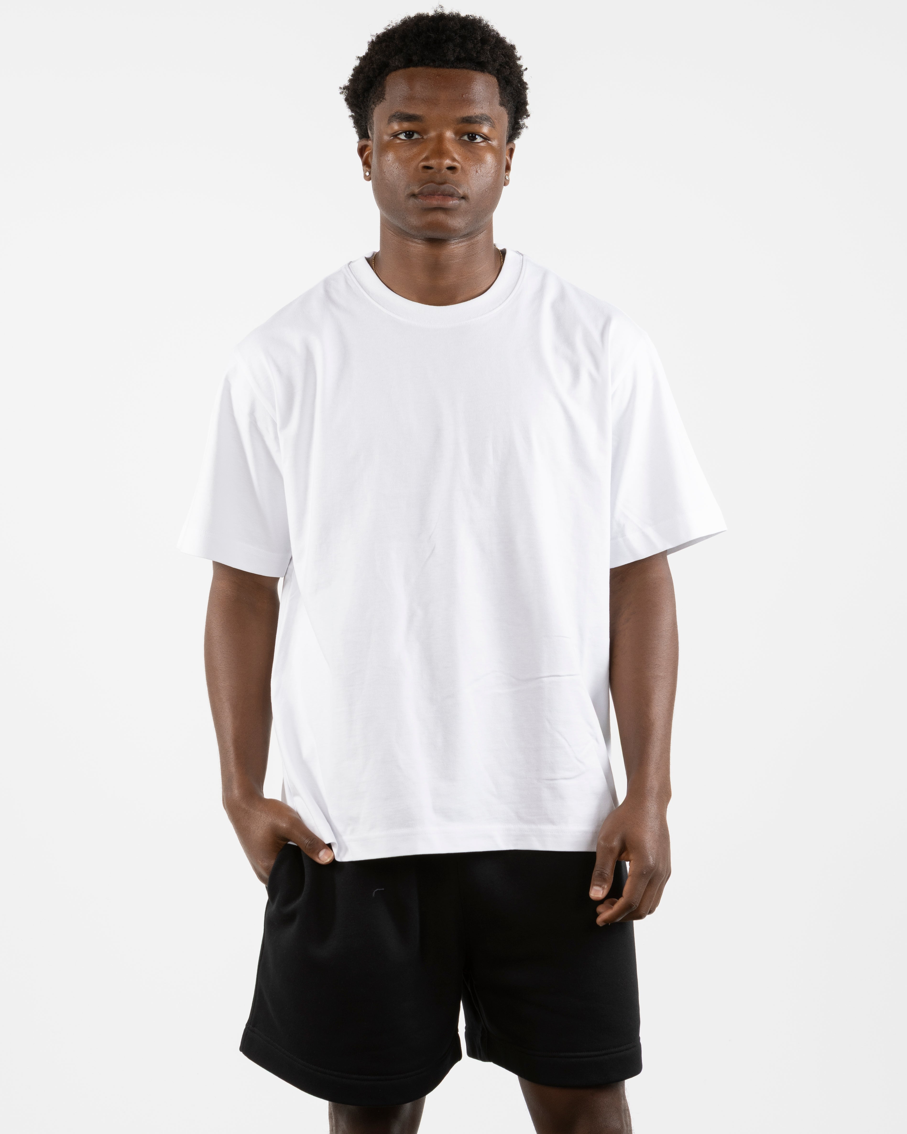 The Mens Boxy Tee - White - PHS - Left Chest & Center Back - Printed - Green