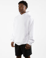 The Mens Hoodie - White - Blenders - Left Chest & Back "ENCINITAS" - Printed - Full Color