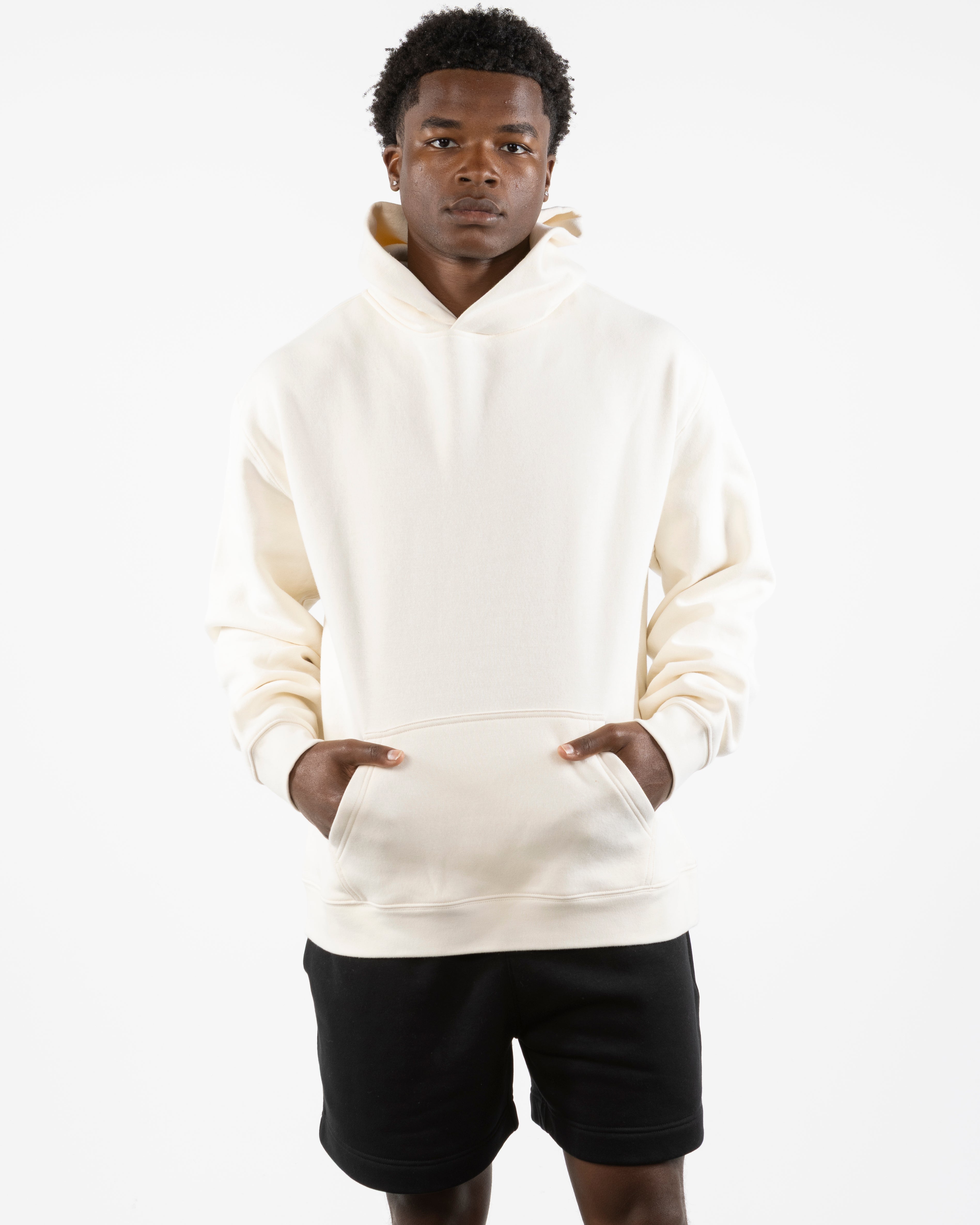 The Mens Hoodie - Off White - PKPP - Left Chest & Back Stacked - Printed - Full Color