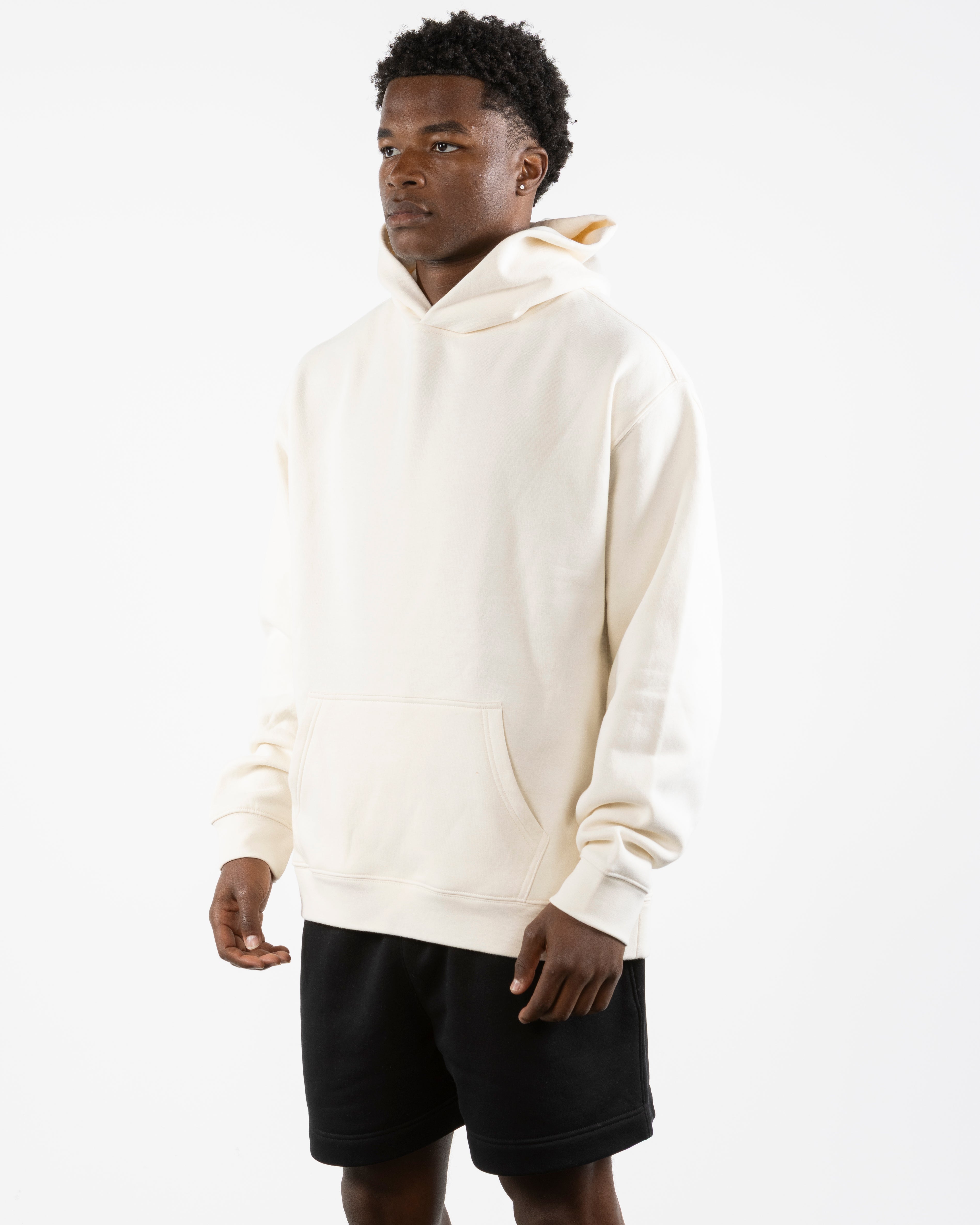 The Mens Hoodie - Off White - PKPP - Left Chest & Back Stacked - Printed - Full Color
