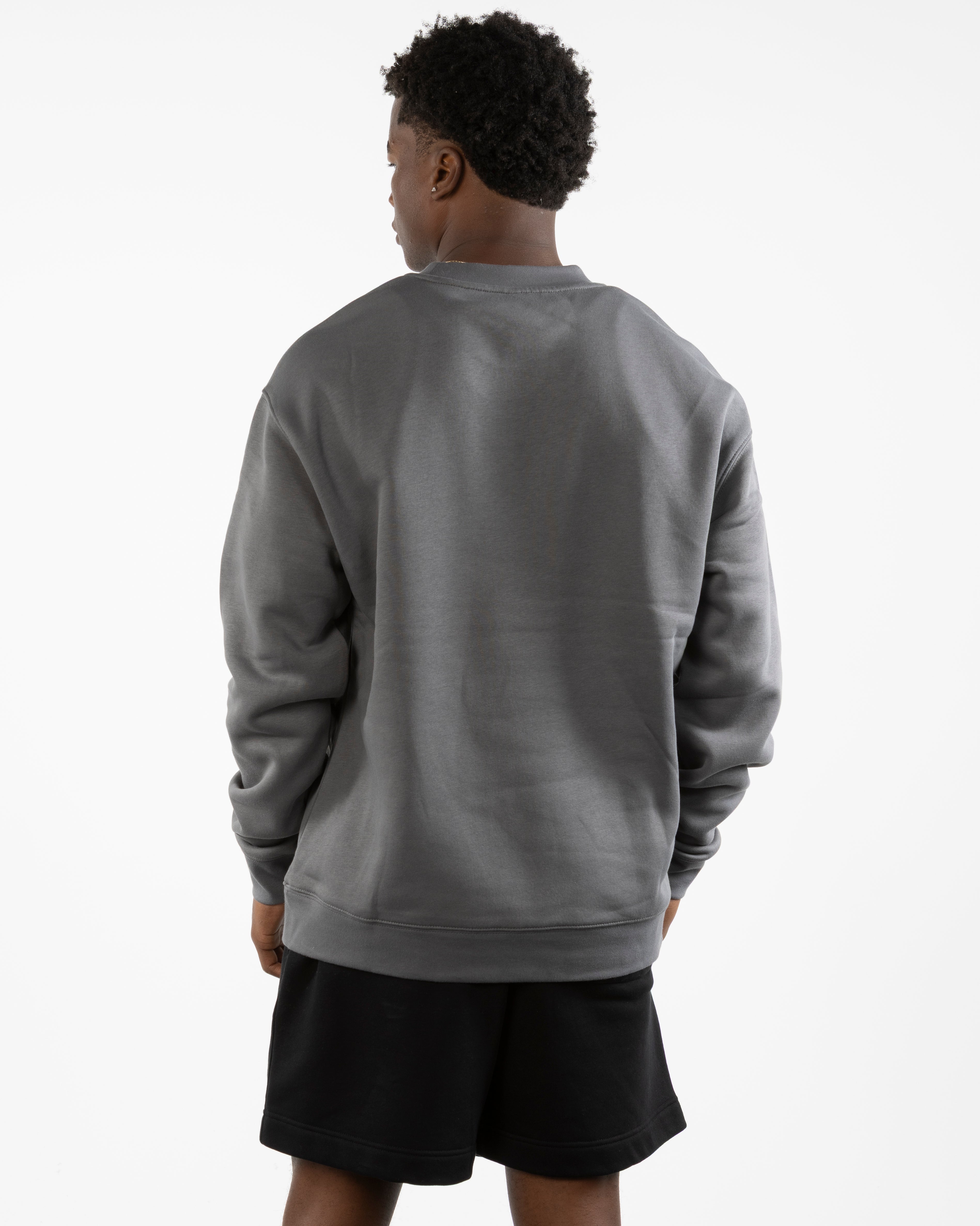 The Mens Crewneck - Shadow - UCSD Health - Left Chest & Back Round "TRUST" - Printed - White
