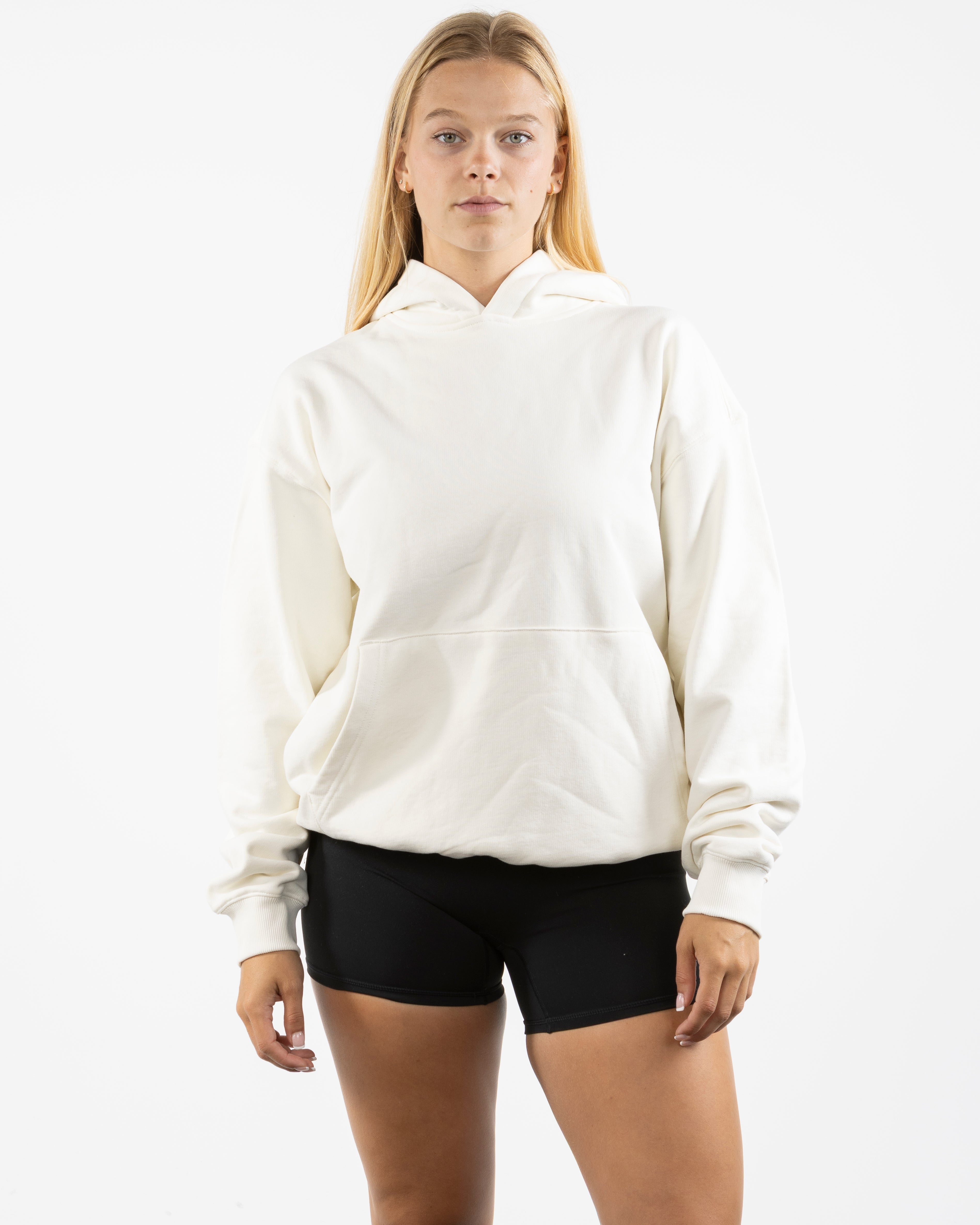 The Super Heavyweight Hoodie - Natural - DontKnow. - Upper Chest - EMB - Blue