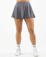 The Basic Skort - Grey - The Whole You Wellness - Back Waistline - Printed - Full Color