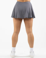 The Basic Skort - Grey - The Whole You Wellness - Back Waistline - Printed - Full Color