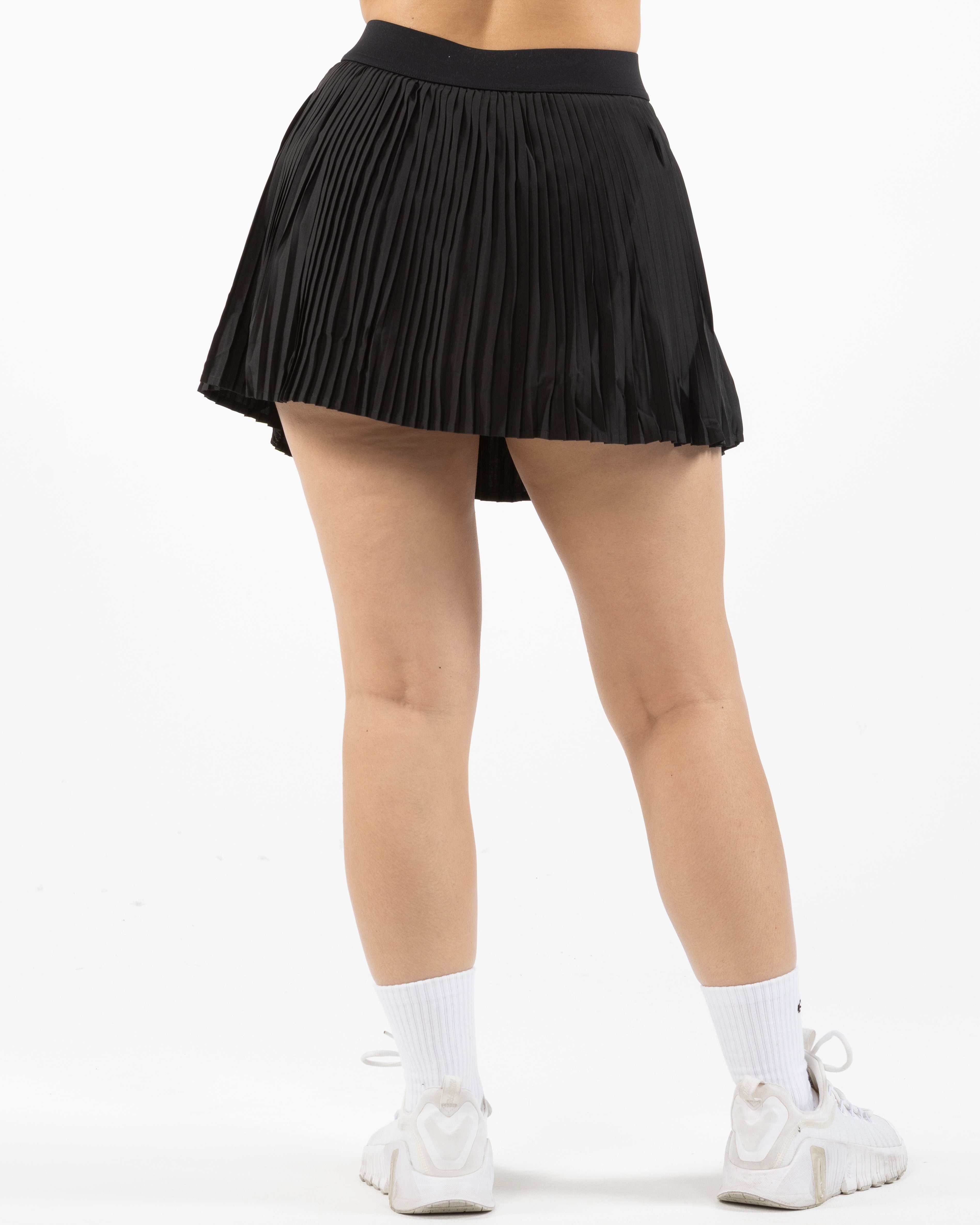 The Sporty Skort - Black - Gladden Gains - Back Waistline - Printed - White
