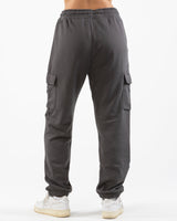 The Cargo Jogger - Charcoal - C2 Financial - Left Leg Stacked - Printed - White