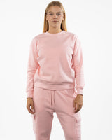 The Side Zip Crewneck - Light Pink - BlueCarrot - Left Chest - Printed - Blue