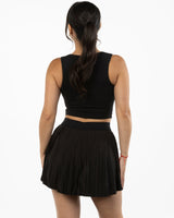 The Square Neck Tank - Black - Core Reform - Center Chest - Printed - White