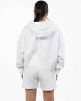 The Half Zip Hoodie - White - M4Lagree - Left Chest Logo & Center Back Stacked - Printed - Full Color