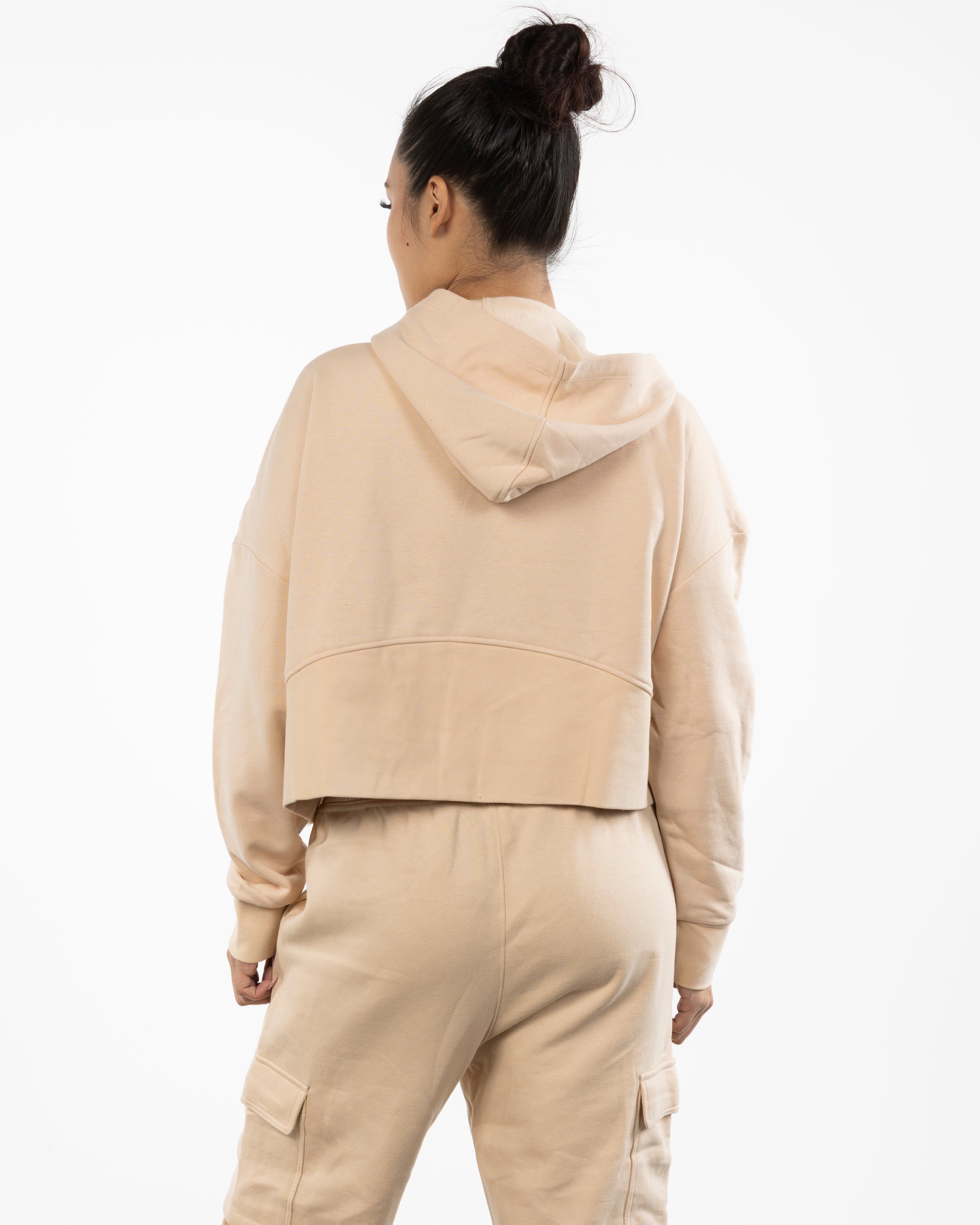 The Half Zip Hoodie - Nude - LA FORME PILATES - Left Sleeve - Embroidered - Full Back - Printed - Navy