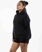 The Womens Hoodie - Ink Blue - Flightform - Center Chest - Embroidered - Tone on Tone