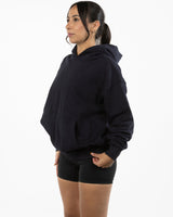 The Super Heavyweight Hoodie - Ink Blue - DontKnow.- Upper Chest - EMB - White
