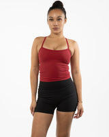 The Womens Sporty Tank - Red - Evolve Collective - Center Back - Printed - White