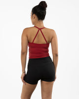 The Womens Sporty Tank - Red - Evolve Collective - Center Back - Printed - White