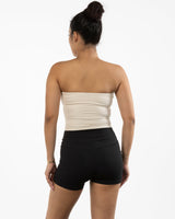 The Sporty Tube Top - Beige - Golden Hour - Upper Back - Printed - White