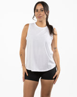 The Womens Classic Tank - White - Mega Well - Center Chest Stacked - Full Color