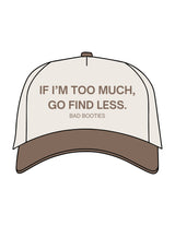 The Canvas Cap - Natural / Walnut - Bad Booties - Center Crown Stacked - Printed - Walnut