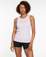 The Ribbed Full Length Tank - Orchid - Training Club - Center Chest - Embroidered - Tone on Tone