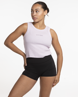 The Ribbed Crop Tank - Orchid - Training Club - Center Chest - Embroidered - Tone on Tone