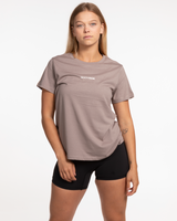 The Womens Tee - Mushroom - Training Club - Center Chest & Back Center Stacked - Printed - White