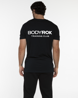 The Mens Tee - Navy - Training Club - Center Chest - Back Stacked - Printed - White