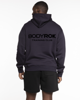 The Mens Hoodie - Ink - Training Club - Center Chest - Back Stacked - Printed - Black
