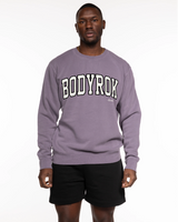 The Midweight Unisex Crewneck - Washed Plum - Varsity 2026 - Center Chest Script Location - Printed- Full Color