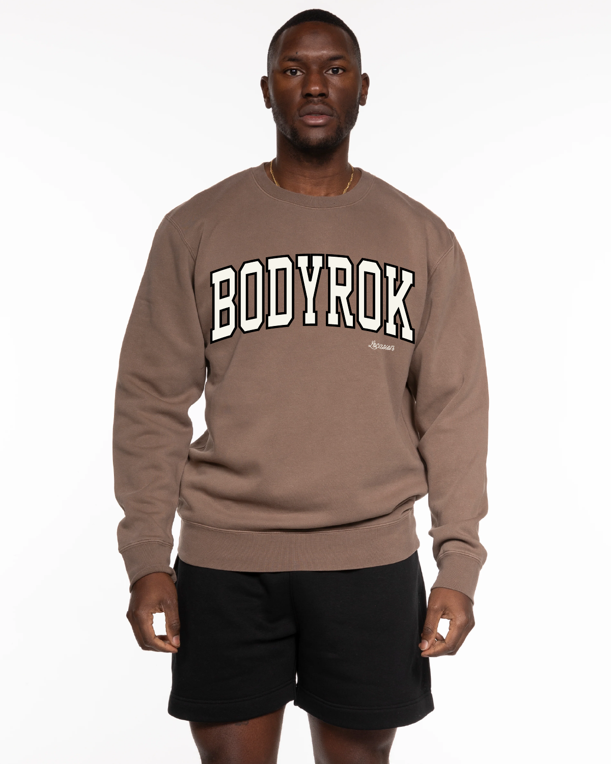 The Midweight Unisex Crewneck - Washed Clay - Varsity 2026 - Center Chest Script Location - Printed - Full Color