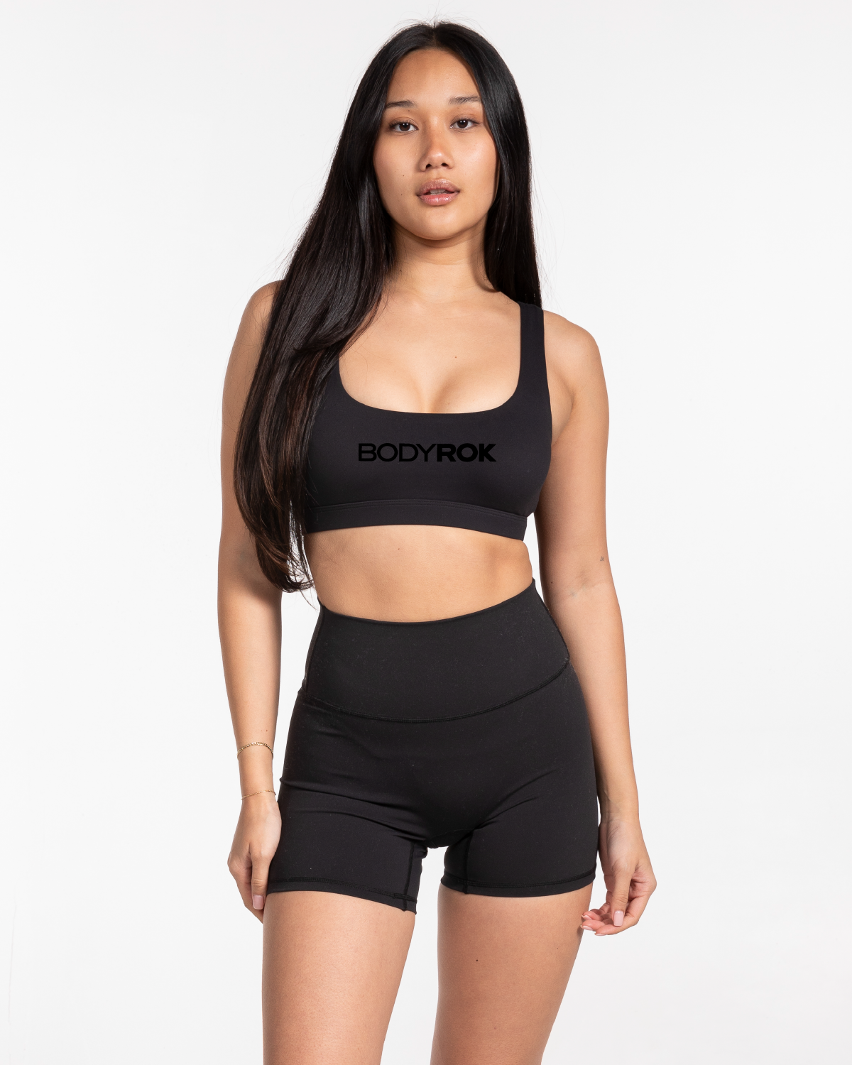 The Box Cut Bra - Black - Bodyrok Employee - Center Chest - Printed - Tone on Tone