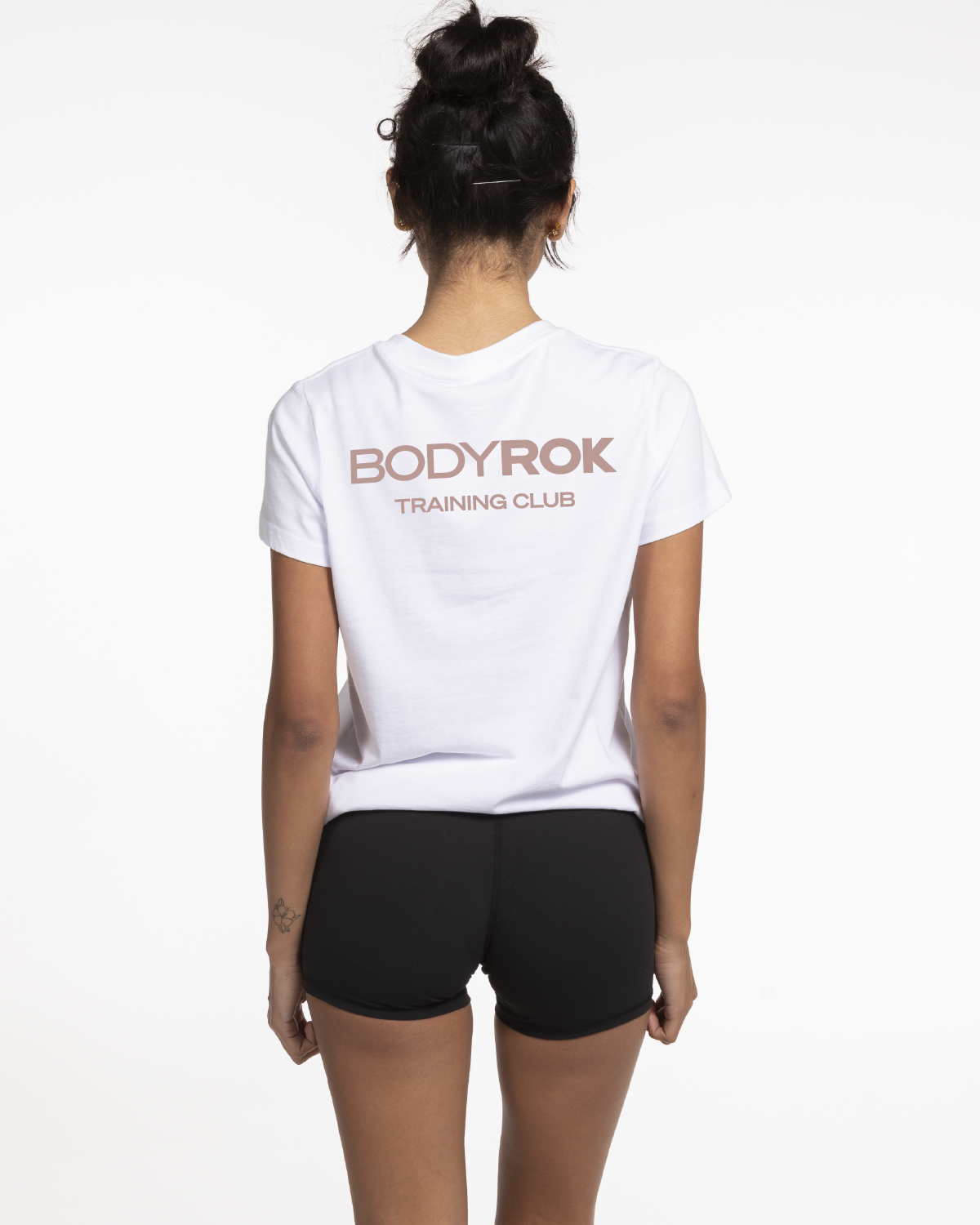 The Womens Tee - White - Center Chest & Back Stacked - Printed - Mushroom