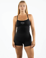 The Womens Sporty Tank - Black - Summer 2026 - Center Chest "EST 2012" - Printed - White