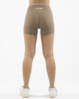 The Piped Crossover Short - Brown - Bodyrok Employee - Back Waistline - Printed - White