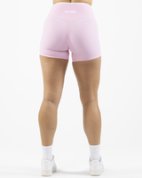 The Piped Crossover Short - Pink - Bodyrok Employee - Back Waistline - Printed - White