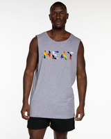 The Muscle Tank - Heather - Heat Bootcamp - Center Chest - Full Color Printed