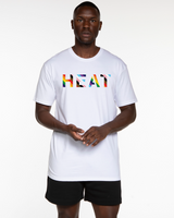 The Mens Tee - White - Heat Bootcamp - Center Chest - Full Color Printed