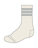 The Crew Sock - Off White - House of Lagree - Top 3 Lines & Bottom Text - Full Color -  Circle Shape Grip - Transparent